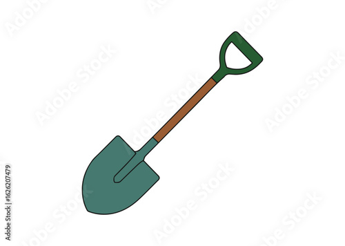 Garden shovel Vector Illustration, Shovel Icon