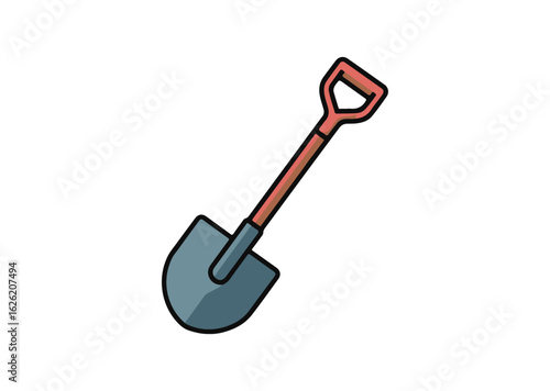 Garden shovel Vector Illustration, Shovel Icon