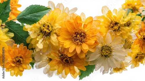 Chrysanthemums in bloom with vibrant autumn colors