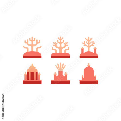 different coral altar set   