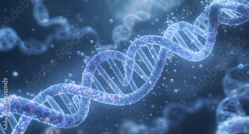 3d render of dna molecule
