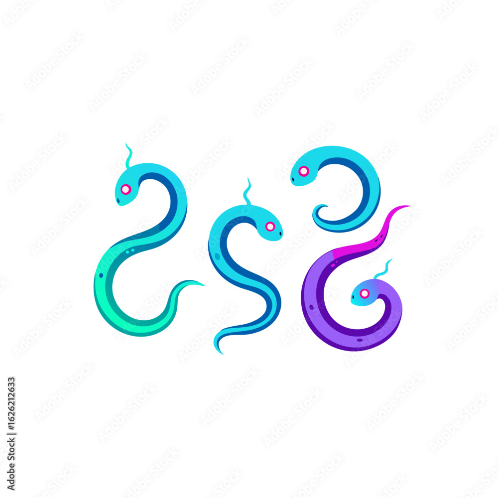 different spiral glow eel set different spiral glow eel set