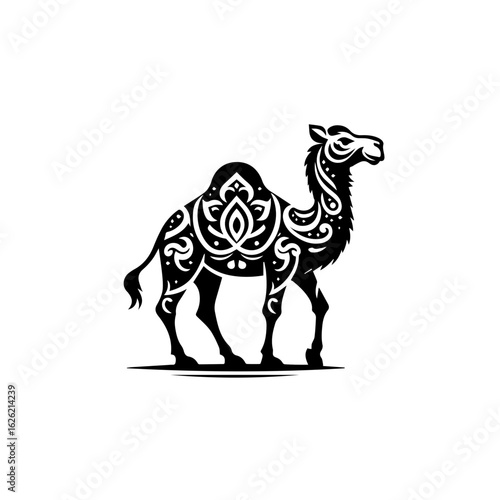 Ornate Camel Vector Illustration Design.