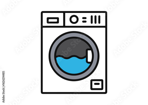 Washing machine Vector Illustration, washing machine Icon