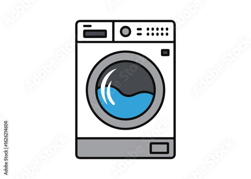 Washing machine Vector Illustration, washing machine Icon