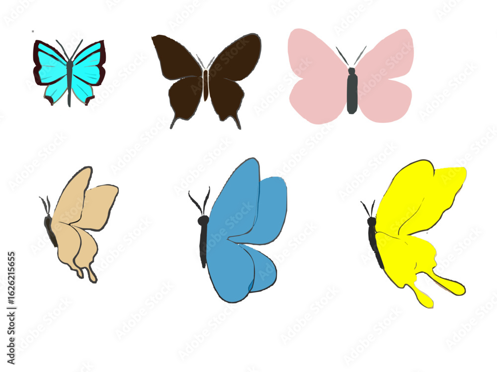 Naklejka premium set of butterflies