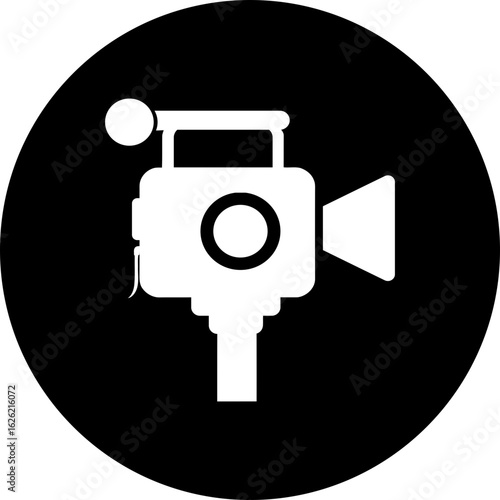 Professional Video Camera Icon | Cinema & Studio Production Symbol