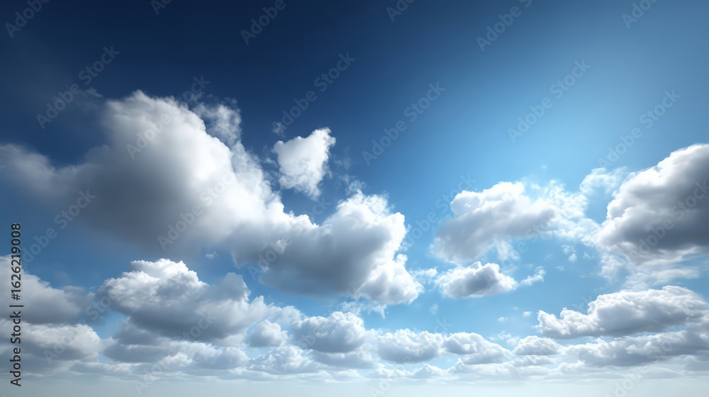 Obraz premium Cloudy Blue Sky Panorama