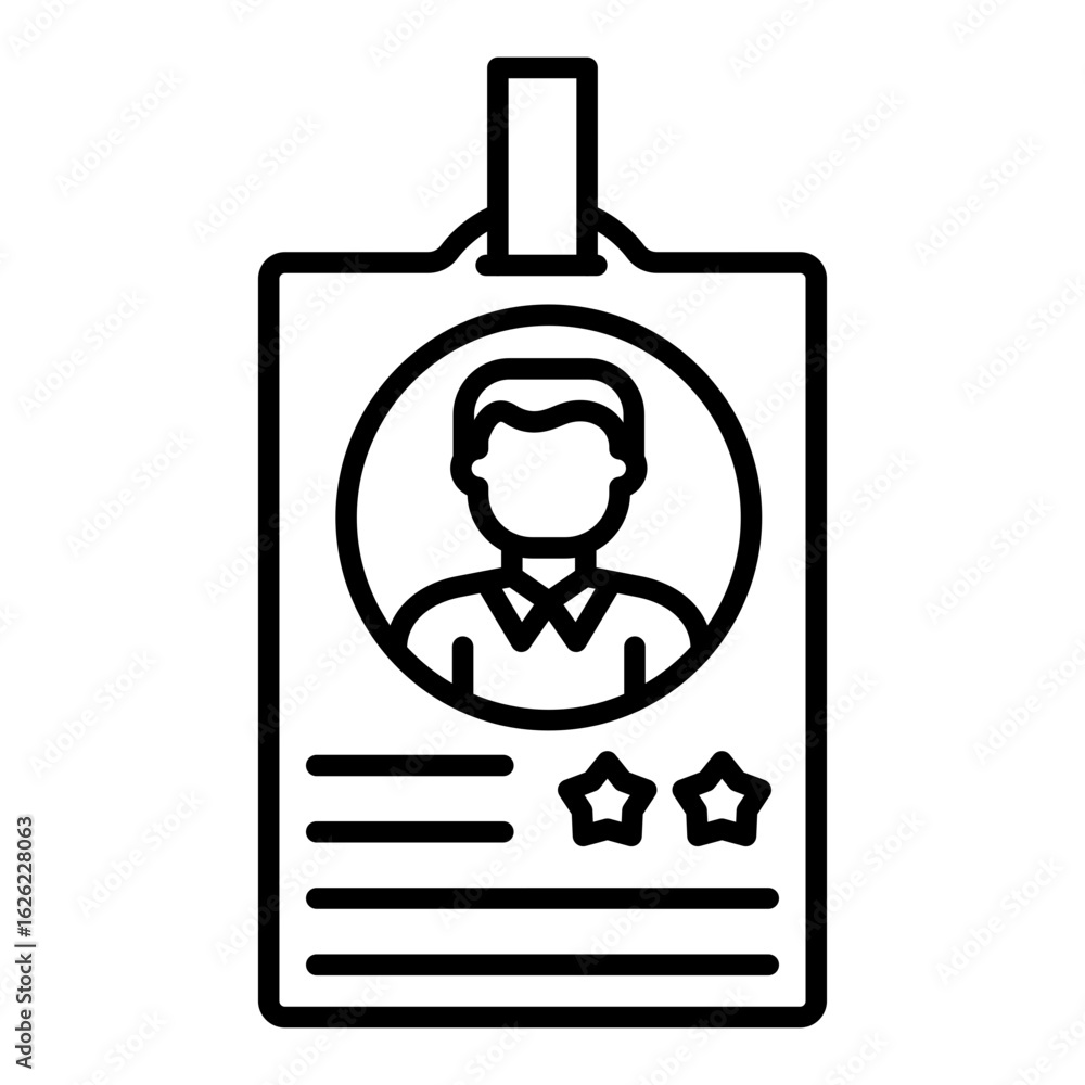 Obraz premium Id card Icon