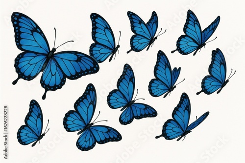 Flutter of Blue A Serene Butterfly Collection