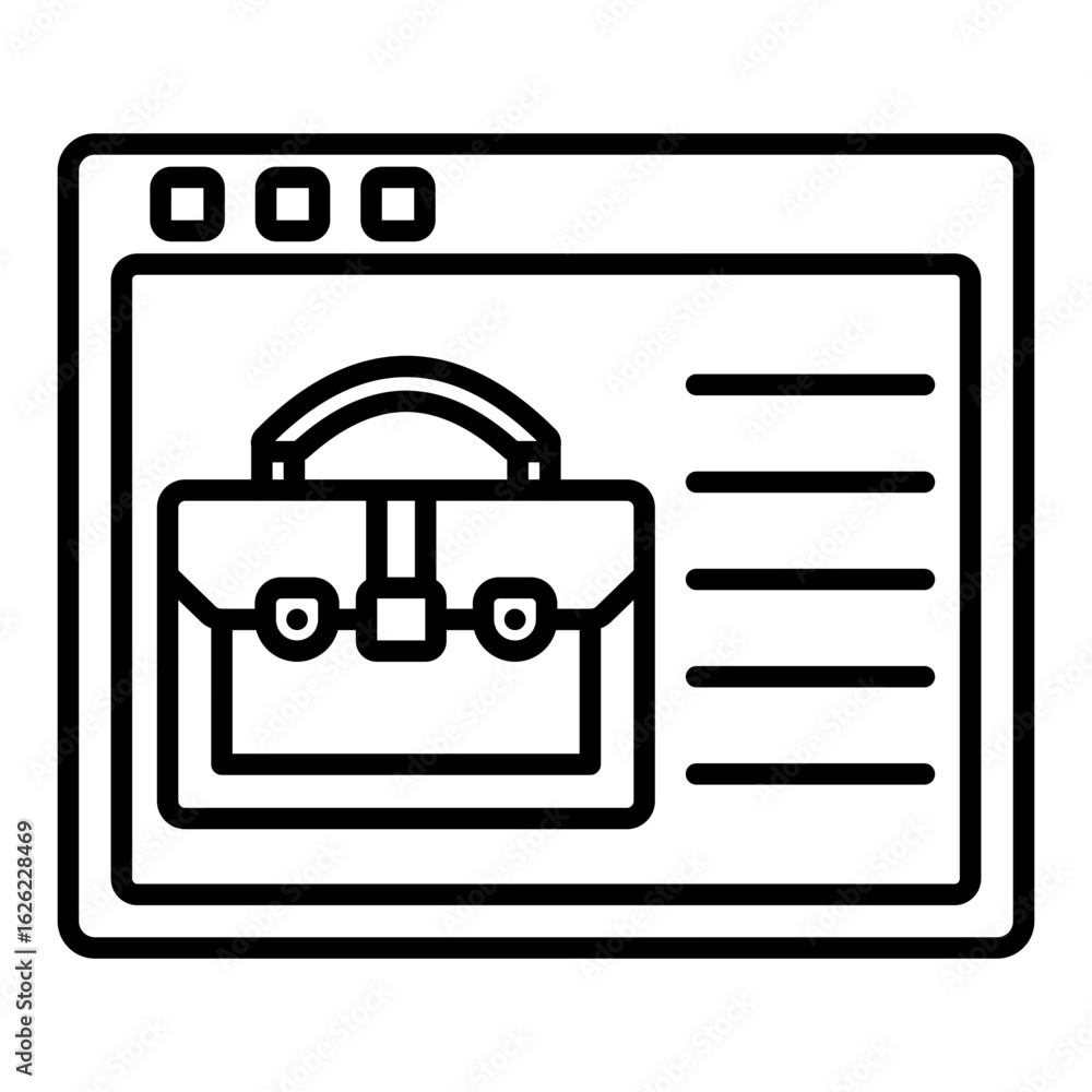 Obraz premium Web browser Icon