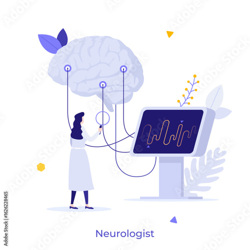Abstract character concept design vector poster