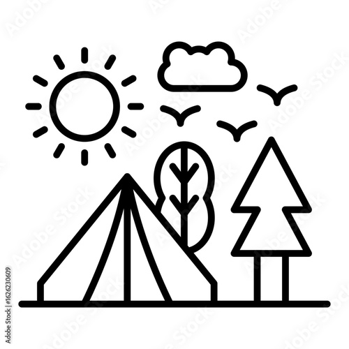 Day camping Icon