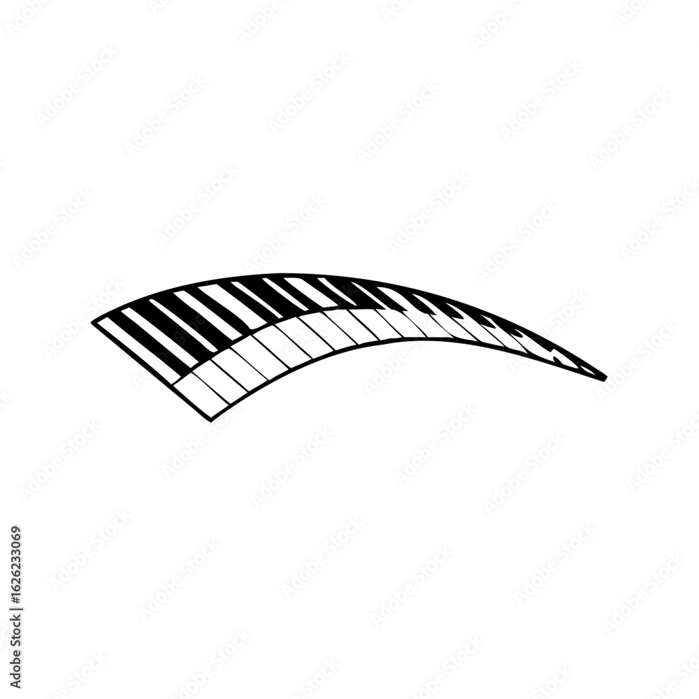 Piano keyboards Icon vector Isolated on White Background Piano keyboards Icon vector Isolated on White Background