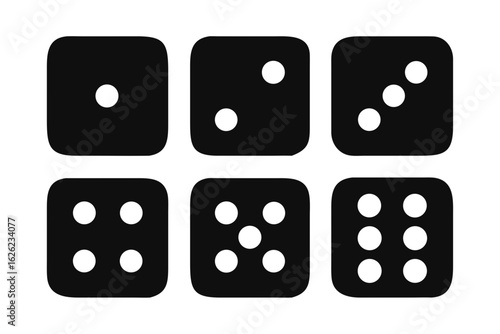 dice Flat icon isolated on white background. Vector illustration.
