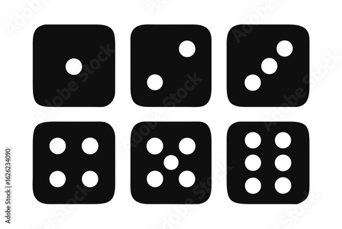 dice Flat icon isolated on white background. Vector illustration.