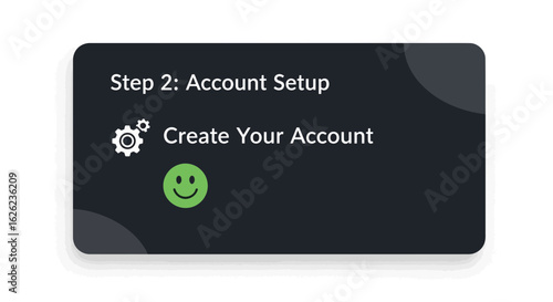 Second Step Account Setup For Digital Platform Using Friendly Interface