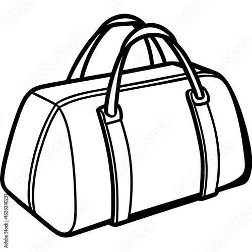 Stylized Duffle Bag Vector