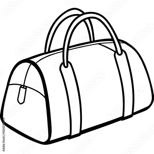 Stylized Duffle Bag Vector