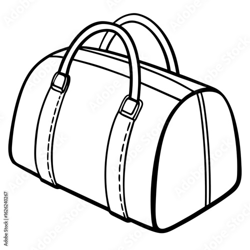 Stylized Duffle Bag Vector