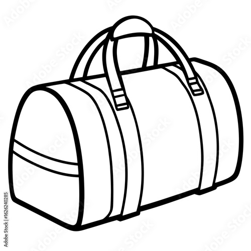Stylized Duffle Bag Vector