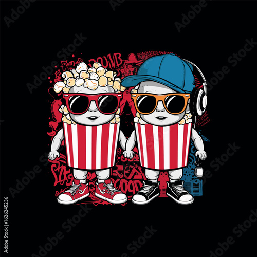 Popcorn Streetwear Vector