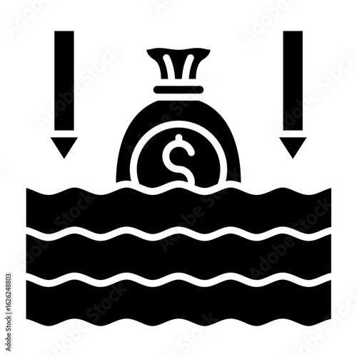 Money drowning Icon