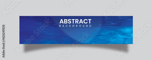LinkedIn Cover design Abstract Blue Gradient Banner Futuristic Design