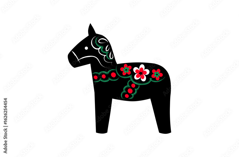 Fototapeta premium 黒いダーラナホース