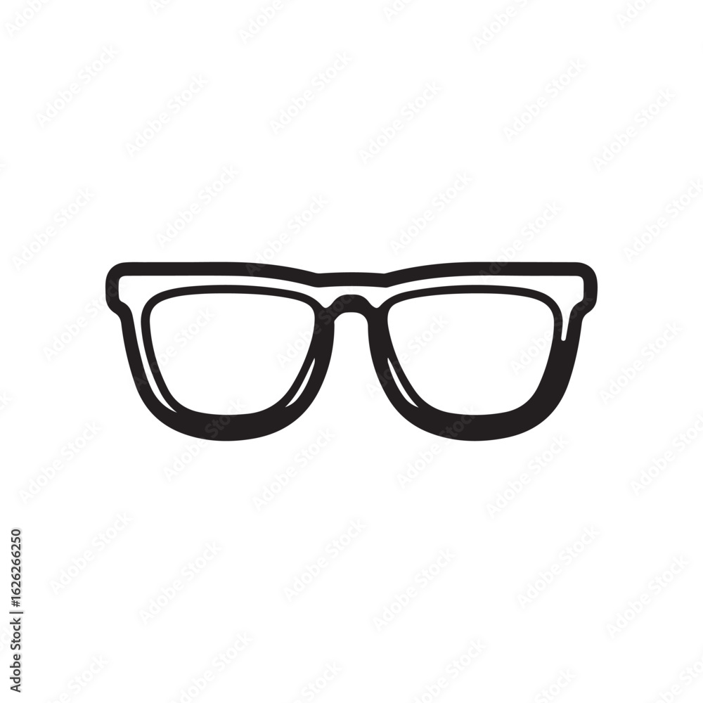 Fototapeta premium Black glasses icon on white background