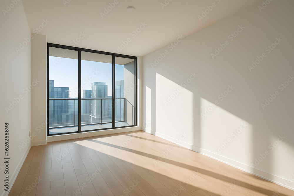 Obraz premium Sunlit Empty Apartment