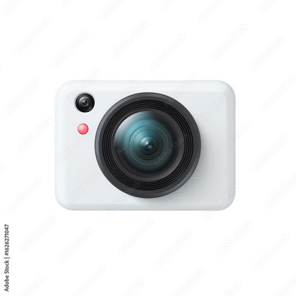 Captivating white action camera showcasing its modern design and lens technology displayed prominently on transparent background silhouette Captivating white action camera showcasing its modern design and lens technology displayed prominently on transparent background silhouette