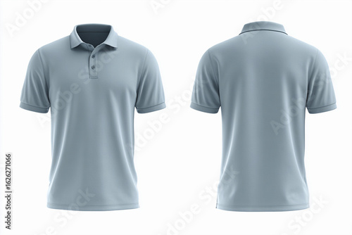 Unique off white polo t shirt mock up template design featuring cotton fabric and male fashion wear. Great for casual clothes, neat uniform, and modern product design.