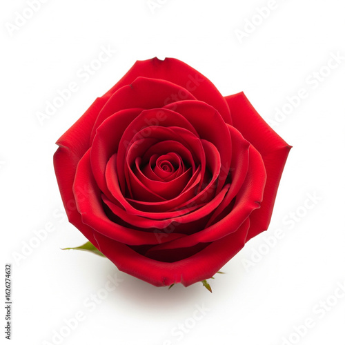 red rose isolated on white background
