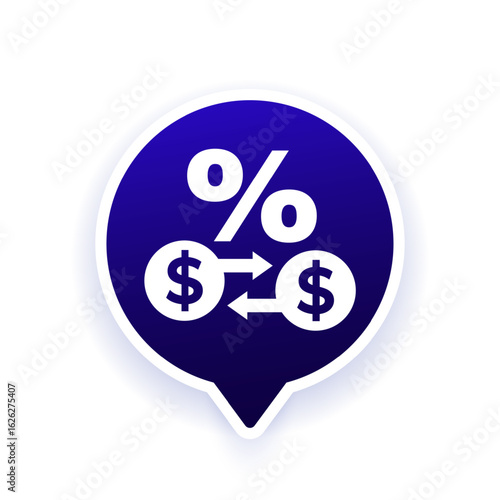 transaction fee icon, payments and finance