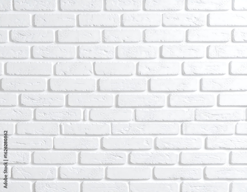 Fototapeta premium Clean and Minimalist White Brick Wall Background for Architectural and Design Projects