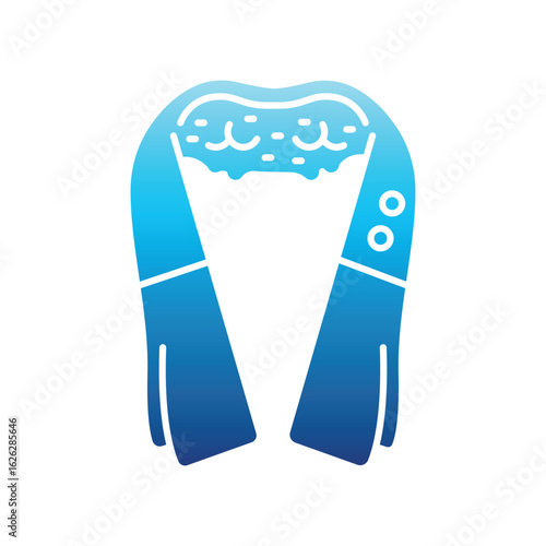smart neck massager color flat icon for digital and print projects.