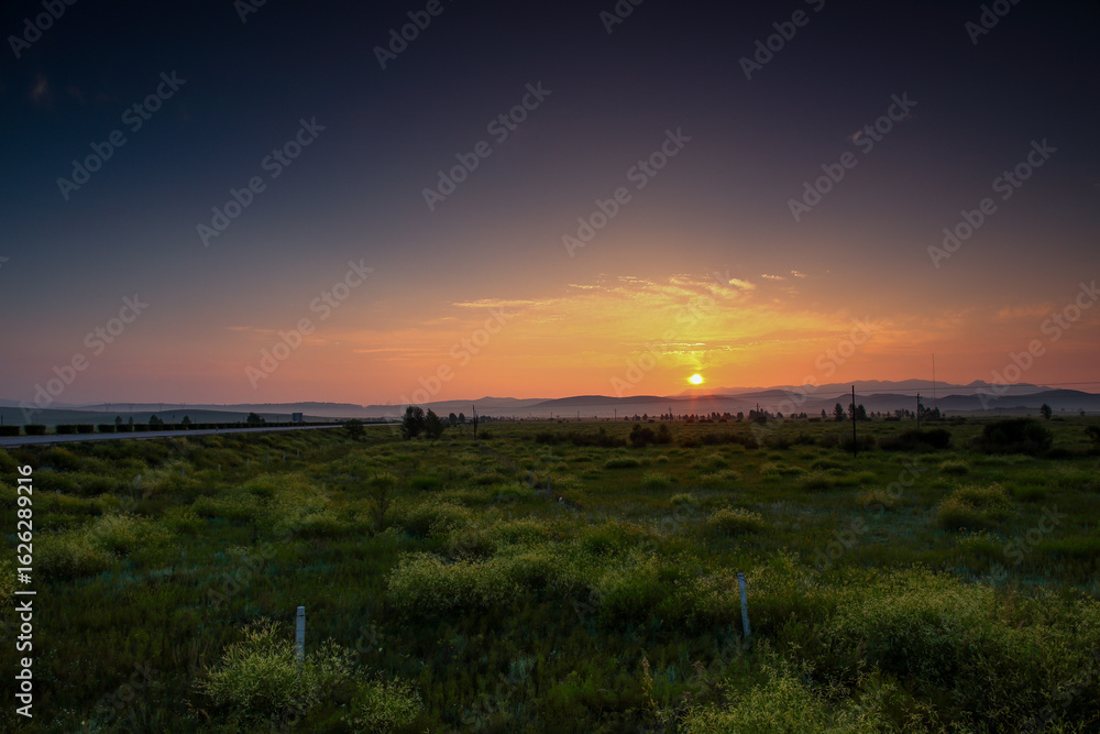 The scenery of the prairie in Inner Mongolia, China The scenery of the prairie in Inner Mongolia, China