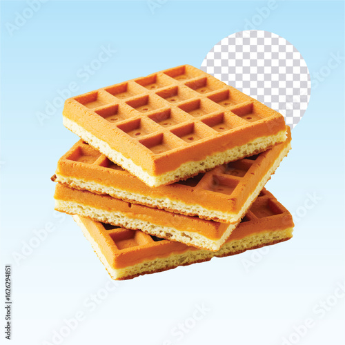 stack of waffles isolated