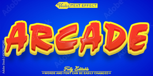  Retro Neon Arcade Vector Fully Editable Smart Object Text Effect