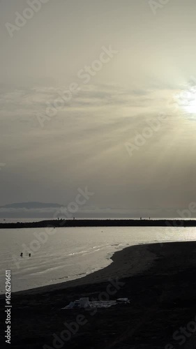 sunset on the beach