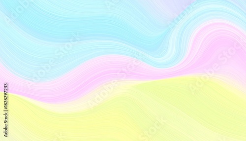 Wallpaper Mural Ethereal Pastel Waves with Fine Lines and Gentle Curves Torontodigital.ca