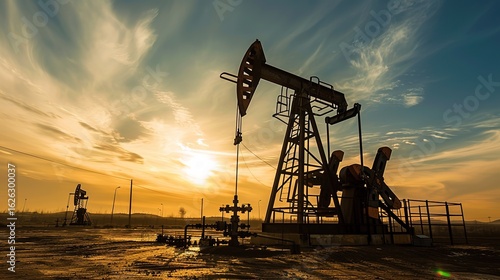 Capturing the rugged essence of desert oilfield bases, these background images showcase oil pumps standing tall amid vast, arid landscapes—where sand dunes meet industrial might. 