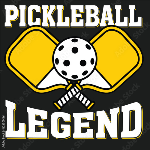 Pickleball Legend  vintage black text design