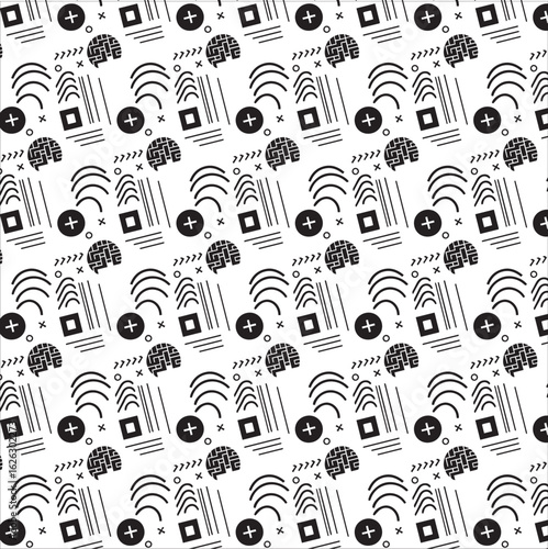 Creative new style seamless pattern with shapes
