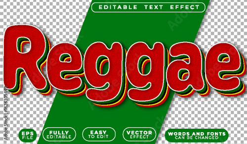  Reggae Music Jamaica Rhythm Roots Vibe Editable Vector Text File