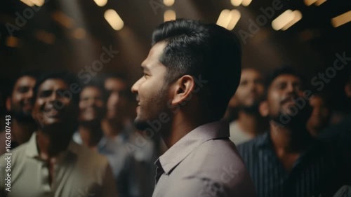 Wallpaper Mural A diverse crowd gathers in a lively indoor setting to experience a powerful performance. Everyone is visibly engaged and emotional, creating an electric atmosphere among the audience Torontodigital.ca