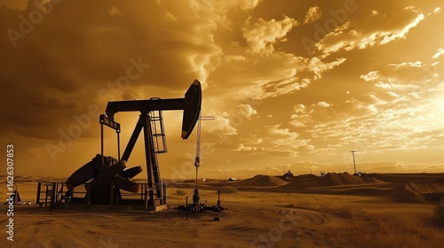 Capturing the rugged essence of desert oilfield bases, these background images showcase oil pumps standing tall amid vast, arid landscapes—where sand dunes meet industrial might. 