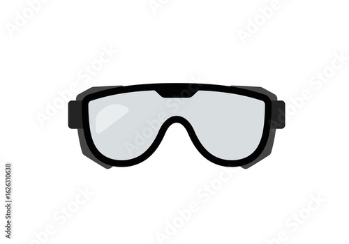 Sleek and modern safety goggles with a light grey lens