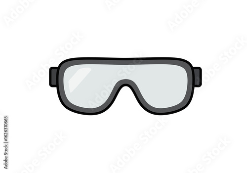 Eye Protection A graphic of goggles ready for safety